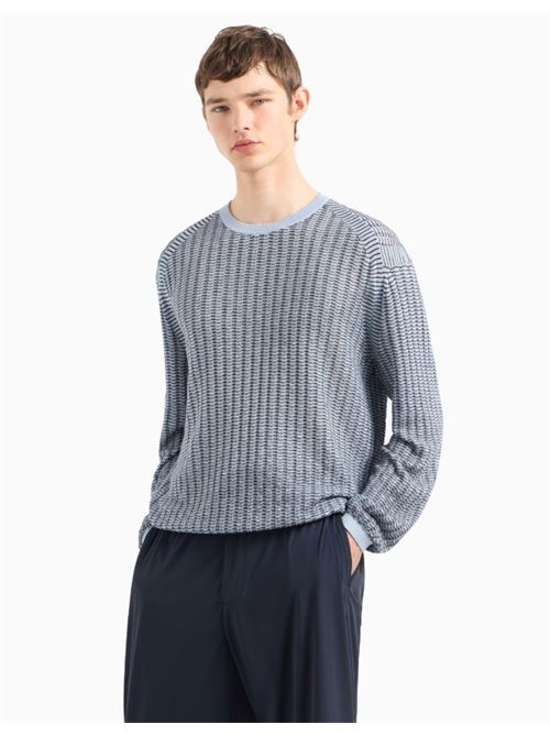 ASV wave pattern lyocell blend sweater Emporio Armani | EM000895 AF14229.F9030